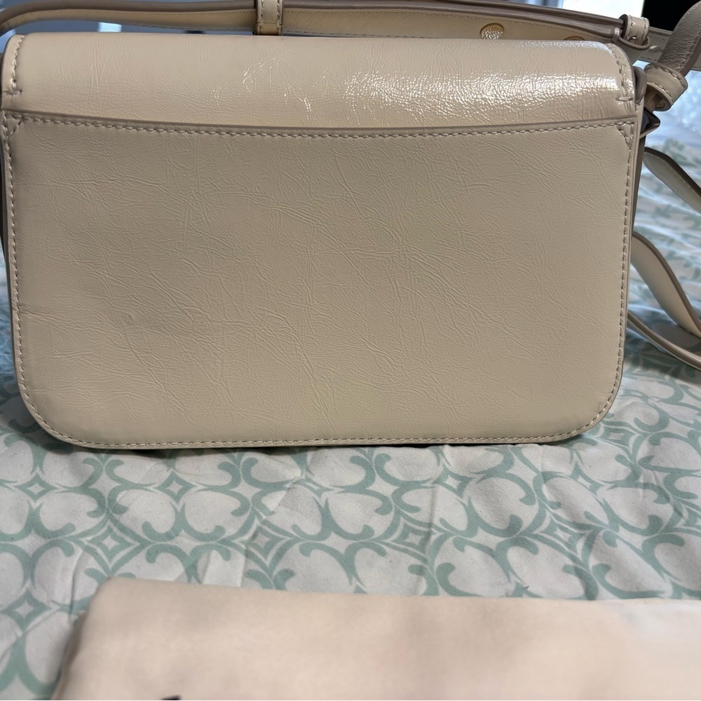 Kate Spade Ivory Leather Crossbody Bag Minimalist Neutral - Picture 6 of 6